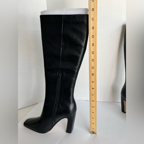 Steve Madden - Women's Lizette Black Leather Heeled Boot. Size: 8. NIB. (1796) - Picture 11 of 16